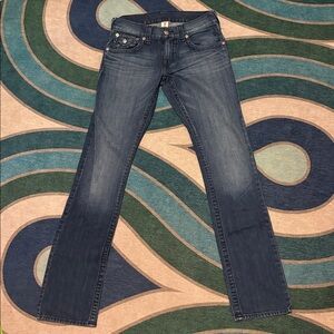 True Religion Women's Straight Leg Jeans - Dark Blue